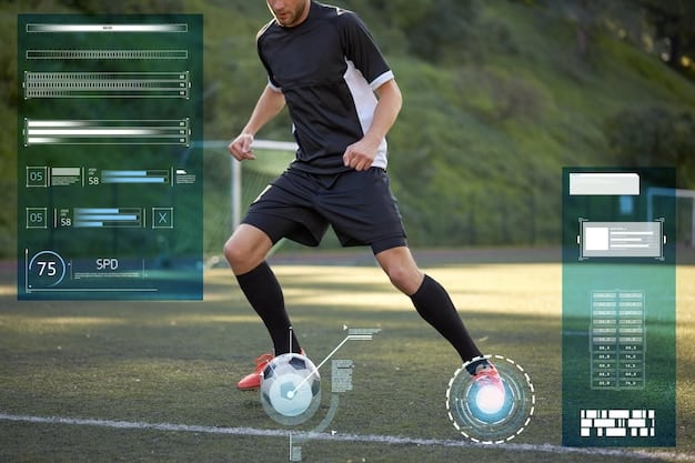 An in-game view of FIFA 25 showcasing a player executing a perfect through ball, with an arrow indicating the ball's trajectory and the receiving player's run.