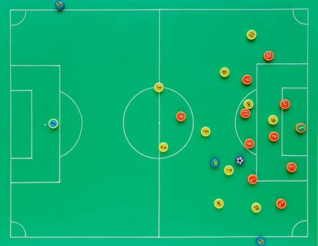 An overhead tactical view in FIFA 25, highlighting a team's formation and passing lanes, illustrating how short passes are optimally used to maintain possession and control the midfield area.