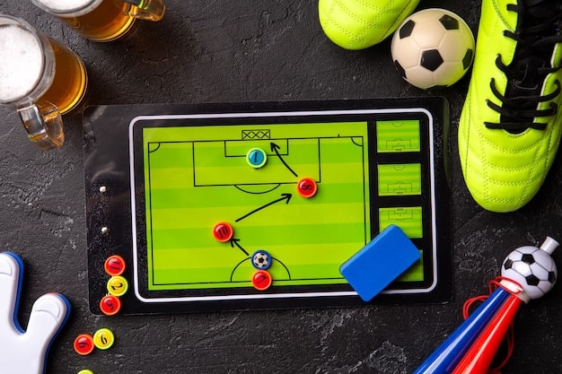 A screenshot of the FIFA Mobile team selection screen, highlighting the chemistry links between players with different colored lines (green, yellow, red) indicating strong, moderate, and weak chemistry connections. The overlay shows the overall team chemistry score.
