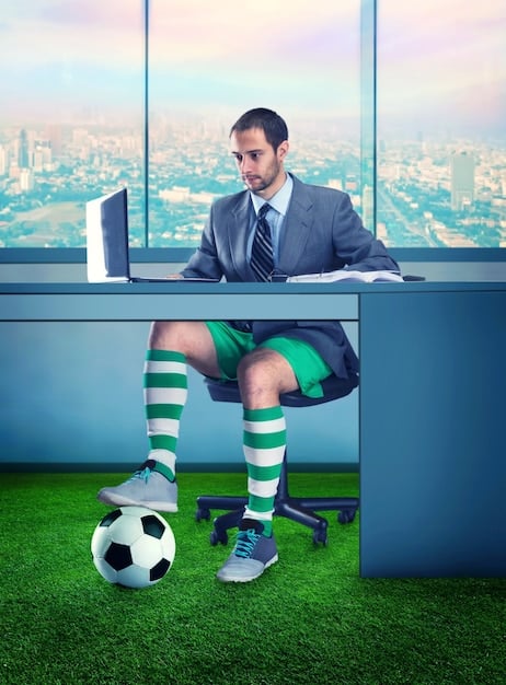 A split image showing a FIFA Esports player celebrating a tournament win with their team, and then sitting at a desk reviewing financial documents.