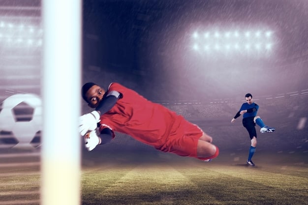 An action shot from FIFA 25 depicting a corner kick being taken. Several players are jumping for the ball in the penalty area, creating a tense and dynamic scene. The focus is on the aerial battle and the potential for a goal.