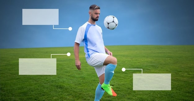 An in-game screenshot from FIFA 25 showing the player's foot making contact with the ball during a free kick, emphasizing the motion used to add curve to the shot.