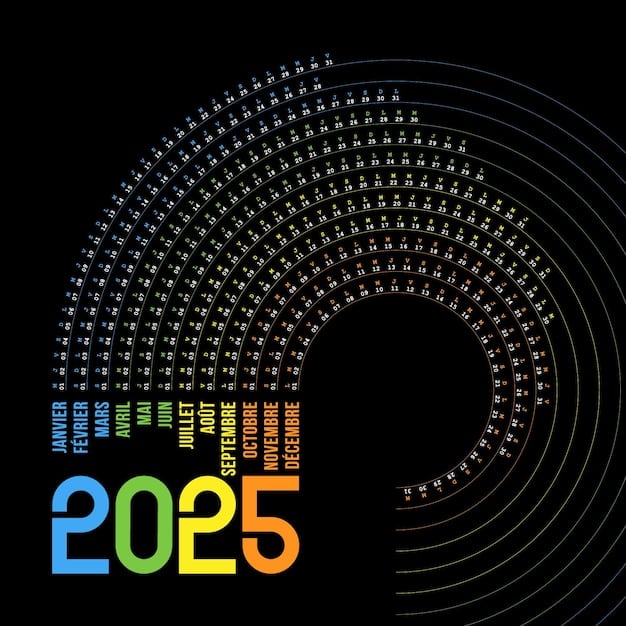 A digital graphic displaying a calendar with the year 2025 highlighted, surrounded by abstract representations of data flows and regulations, symbolizing new anti-doping guidelines.