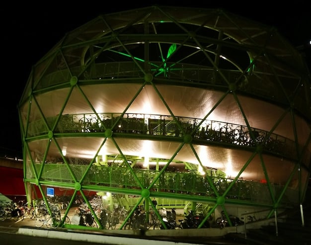 An internal view of Lumen Field in Seattle during a soccer match, showing a packed stadium with a vibrant canopy and excited fans, highlighting its unique atmosphere.