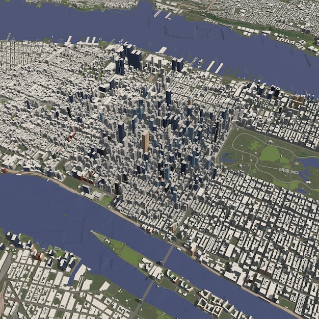 A detailed aerial view of a meticulously planned modern American city with a large, iconic stadium at its center, surrounded by efficient transportation lines, illustrating its readiness to host a global event like the World Cup.