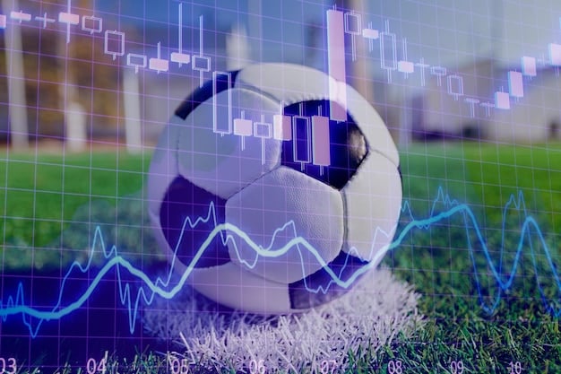 A graphic illustrating the projected increase in revenue for US soccer clubs due to participation in the expanded FIFA Club World Cup. Show graphs and charts with upward trends indicating financial growth.