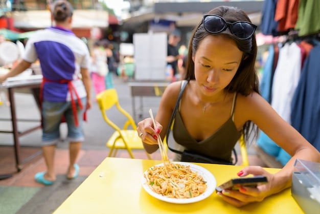 A diverse crowd enjoying street food at a local market, highlighting the cultural experiences available during World Cup Travel: How to Plan Your Trip to See the 2026 Games Across the US.
