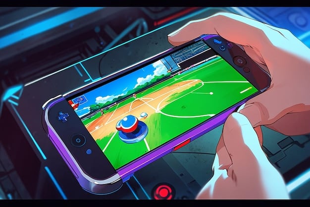 A screen displaying a soccer match with augmented reality overlays. Live player statistics and heatmaps are visible on the screen, providing viewers with a richer, more detailed viewing experience. The AR elements enhance engagement and understanding of the game, illustrating The Impact of 5G Connectivity Have on the Future of US Soccer Broadcasting.