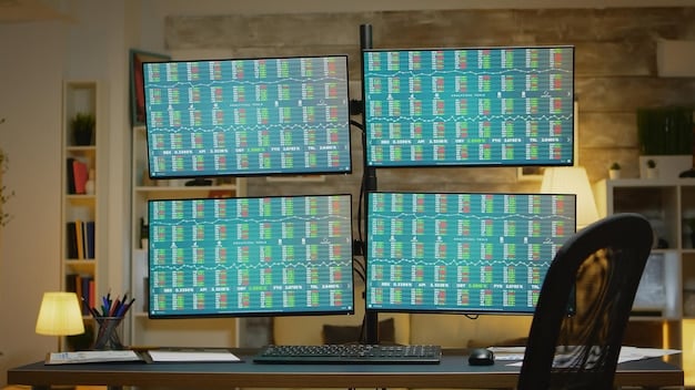 A modern broadcast control room showcasing remote production capabilities. Multiple screens display live feeds from different camera angles, being controlled remotely by production staff. The setup highlights the efficiency and flexibility that 5G connectivity brings to sports broadcasting workflows, illustrating The Impact of 5G Connectivity Have on the Future of US Soccer Broadcasting.