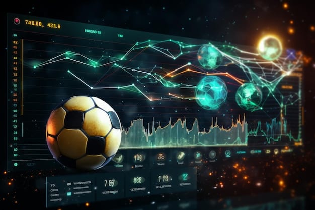 A detailed view of a soccer analytics dashboard, displaying key performance indicators, betting odds fluctuations, and anomaly flags. The dashboard is user-friendly, with interactive charts and graphs highlighting unusual patterns and potential match fixing indicators in real-time. This visual emphasizes How are US Soccer Organizations Using Technology to Combat Match Fixing?, specifically through data analytics.