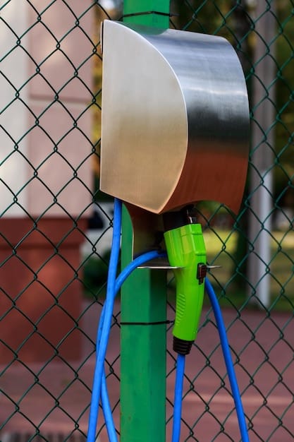 A close-up view of a goalpost with integrated sensors, highlighting the technology's discreet installation and seamless incorporation into the soccer field. Depicts advanced sensor technology enhancing goal-line accuracy. Part of the Latest Innovations in Goal-Line Technology Being Used in US Soccer.