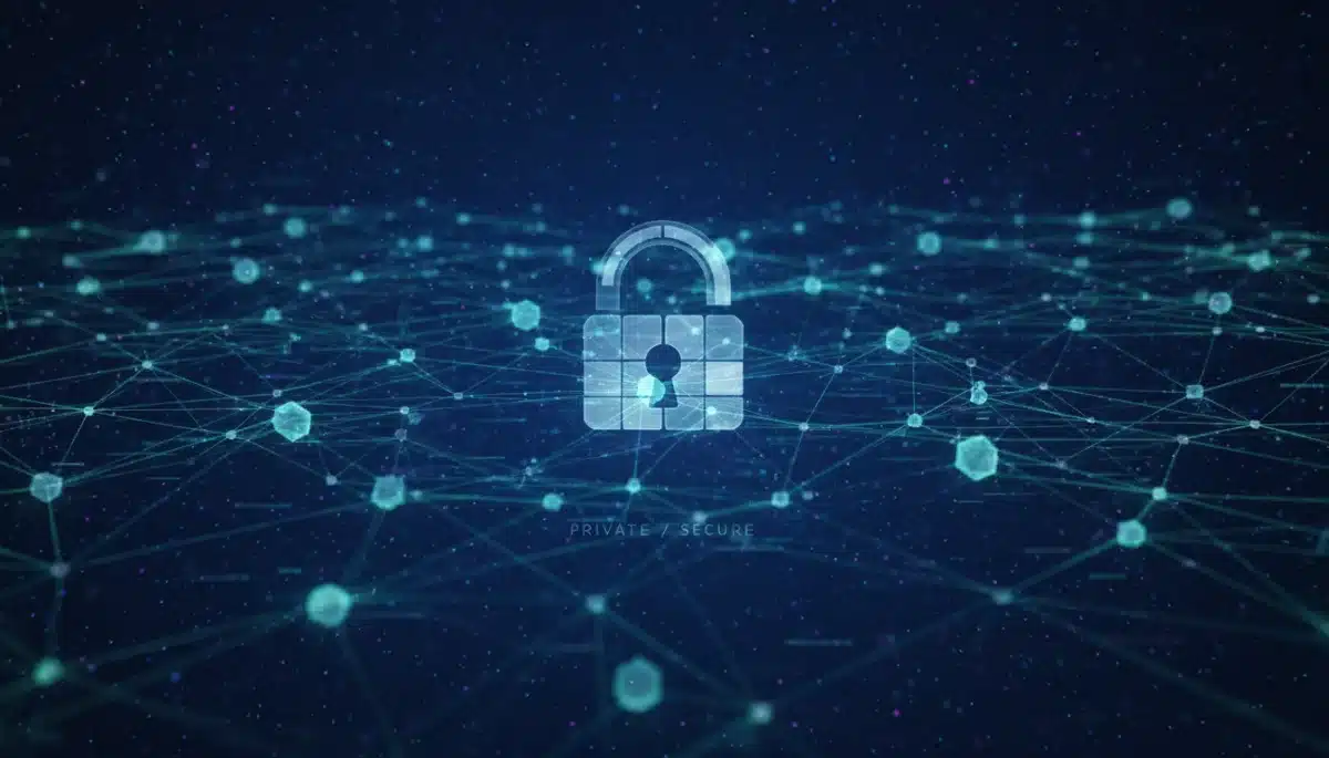 Interconnected digital network representing online data flow and privacy implications for US users.