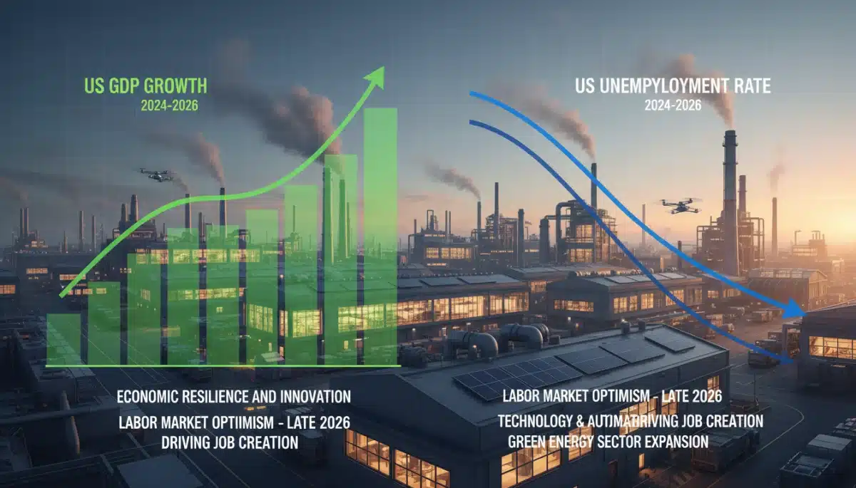 Economic indicators showing US labour market resilience and growth in late 2026.