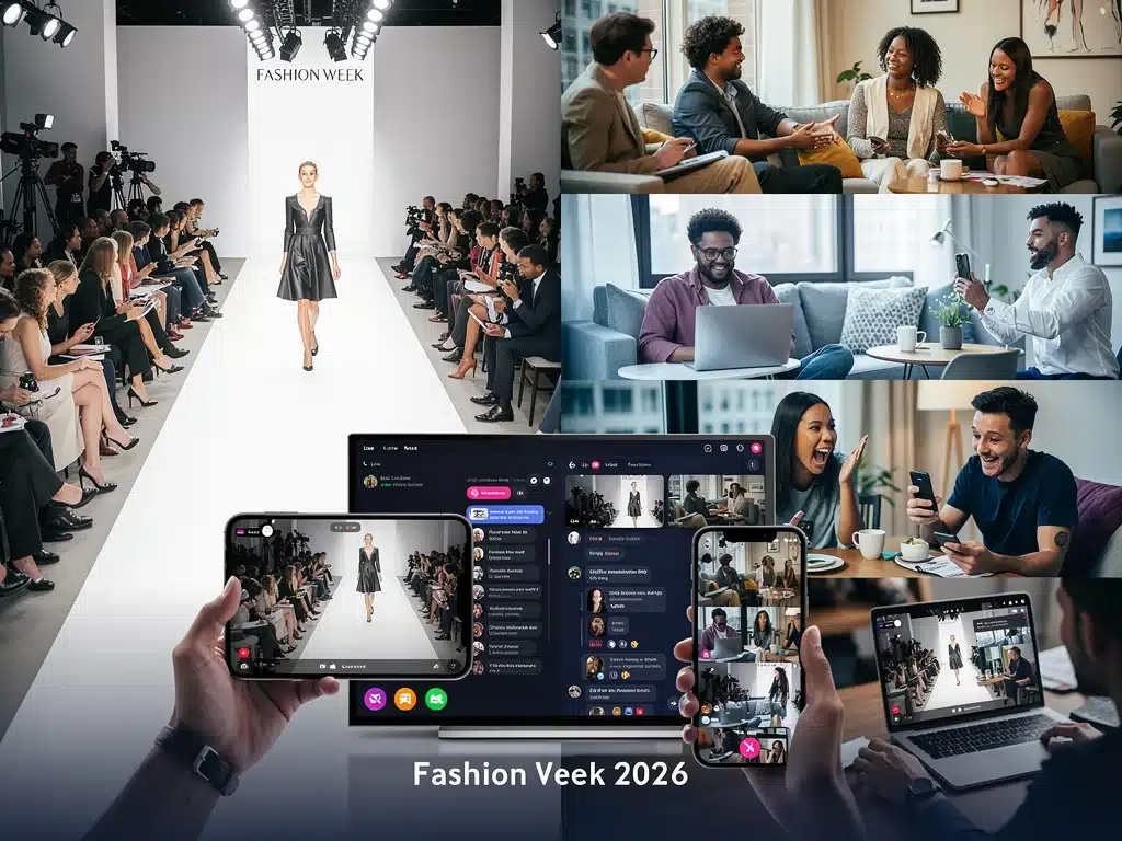 Traditional versus digital fashion week audience comparison.