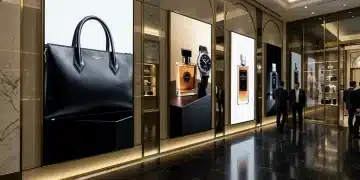 Luxury digital retail storefront displaying high-end products