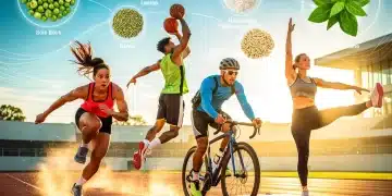 Dynamic athletes showcasing peak performance, fueled by diverse plant-based protein sources, symbolising future nutrition for US sports.