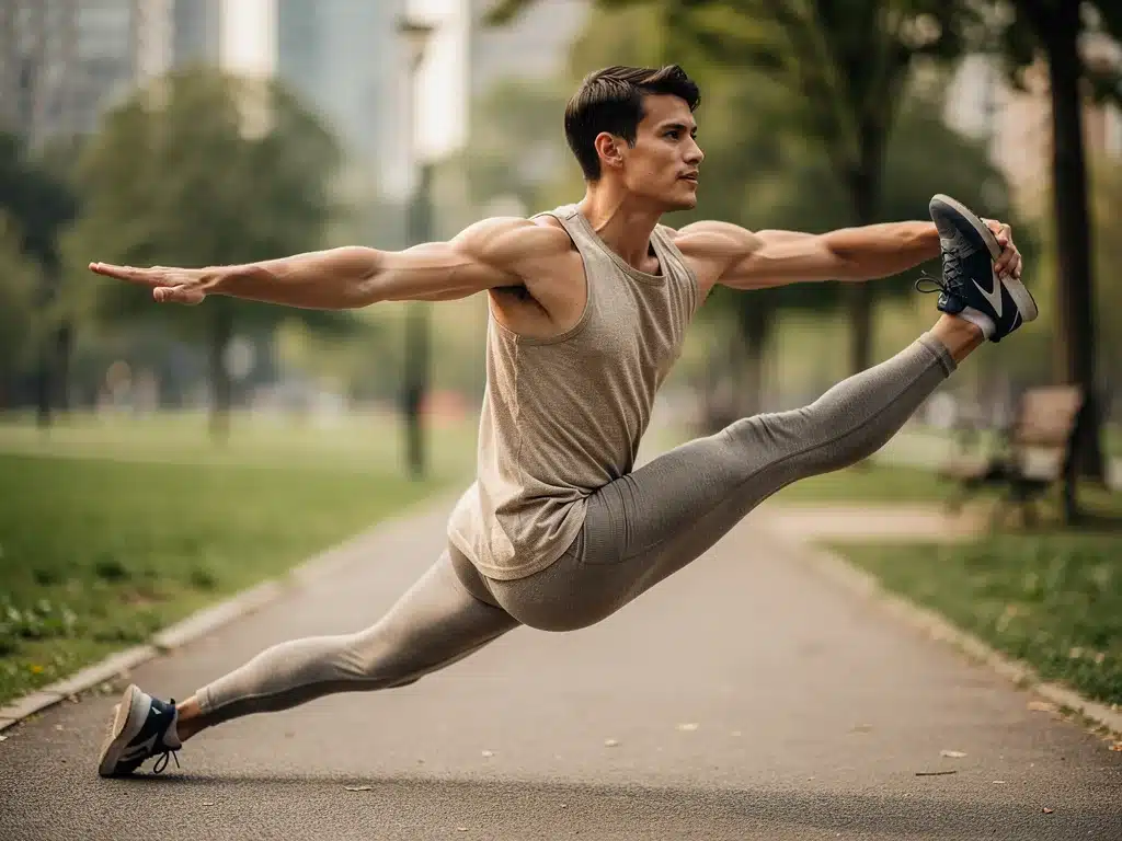 Athlete in hemp-based sportswear, showcasing flexibility.