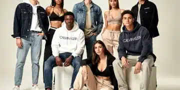 Modern Calvin Klein apparel worn by diverse young models for 2026 rebranding