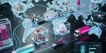 Global digital supply chain network optimising fashion logistics for 2026.